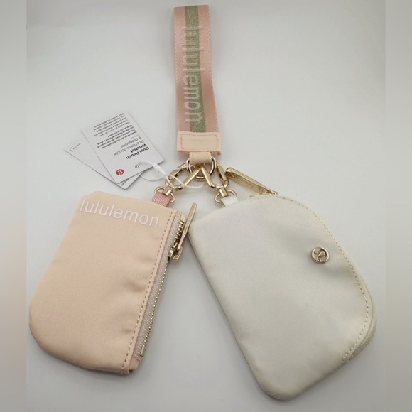 Handbags - Lululemon athletica dual pouch keychain purse White Wristlet Set